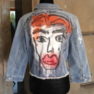 Sharna Artworkz Hand Painted Denim Jacket - Frida Smile