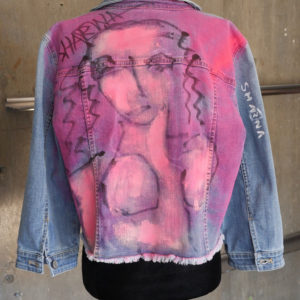 Sharna Artworkz Hand Painted Denim Jacket - Pink Fantasy