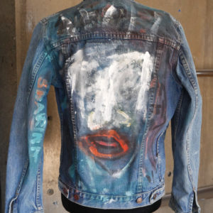 Sharna Artworkz Hand Painted Denim Jacket - Speak